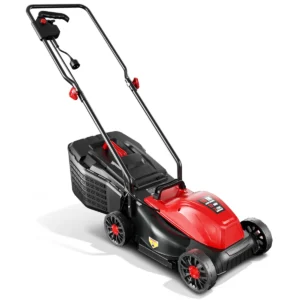 16 Inch Electric Lawn Dethatcher Scarifier, 12 Amp Motor Lawn Mower With 3-position Depth Adjustment